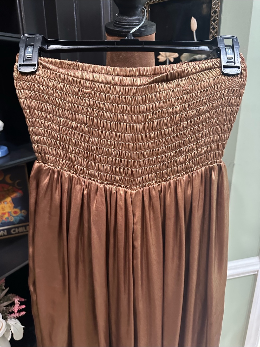 Free People Julie Strapless Jumpsuit – Metallic Desert Topaz – Size Small - Picture 9 of 12
